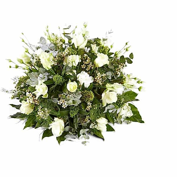 Afscheidsbloemen - wit - biedermeier
