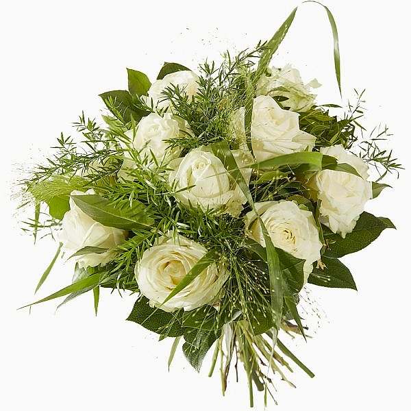 Boeket witte rozen bestellen Den Haag