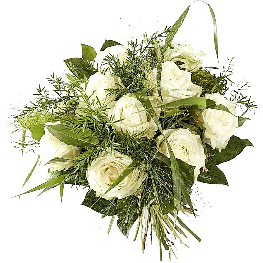 Boeket witte rozen bestellen Den Haag
