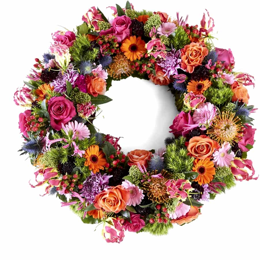 Kleurrijke bloemenkrans als herinnering aan alle mooie momenten